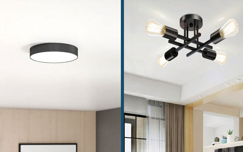 What is the Difference Between a Flush Mount and a SemiFlush Ceiling